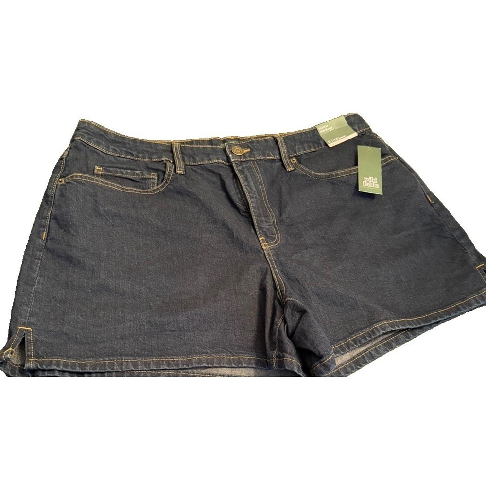 Wild Fable Midi Shorts Womens 17 Indigo New Mid Rise 4.5 Inseam Denim